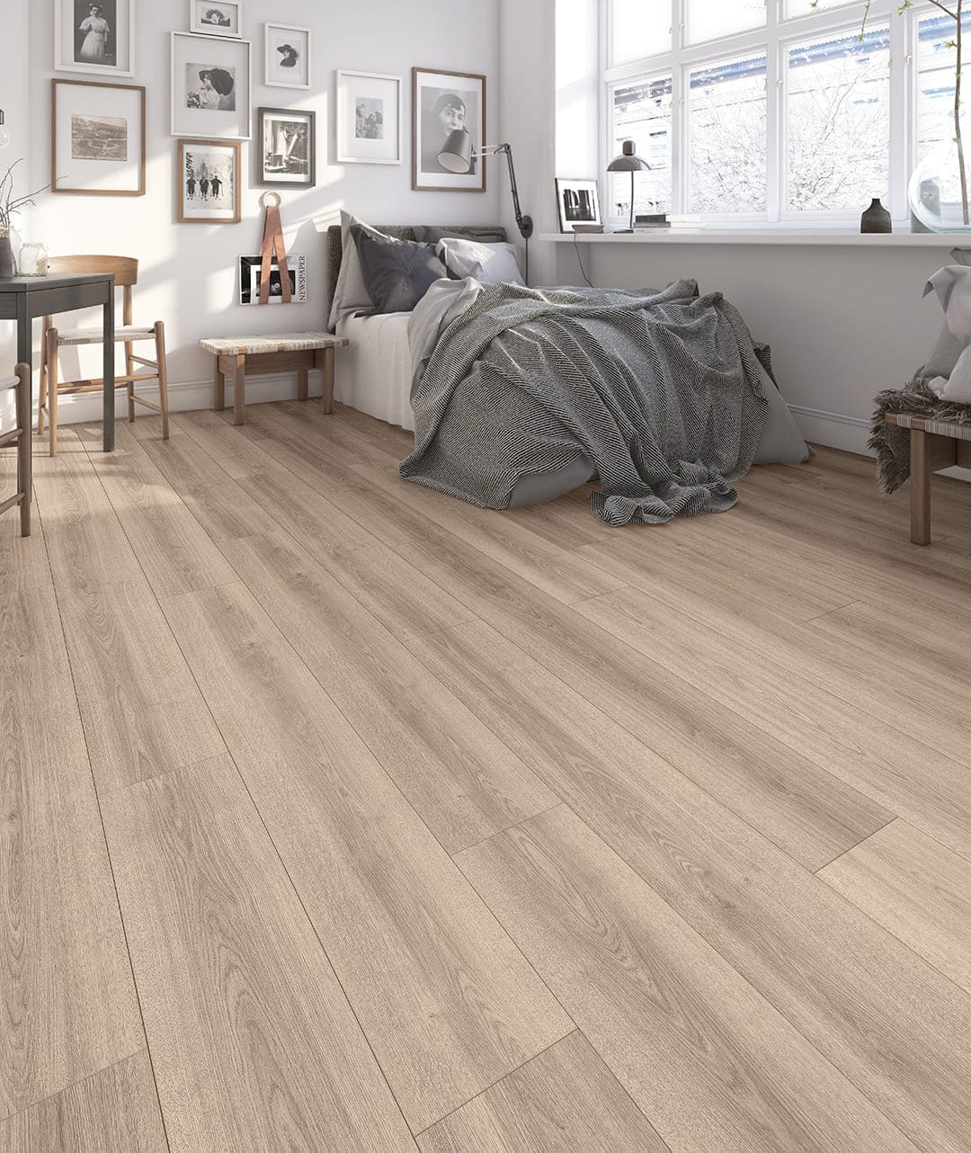 731-4 Eiche Natur Grau Oak Laminat Parke