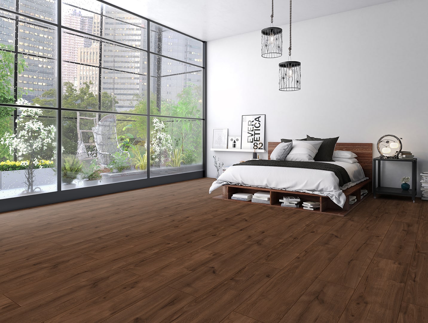 Natural Matt Laquered Darkbrown Oak Laminat Parke