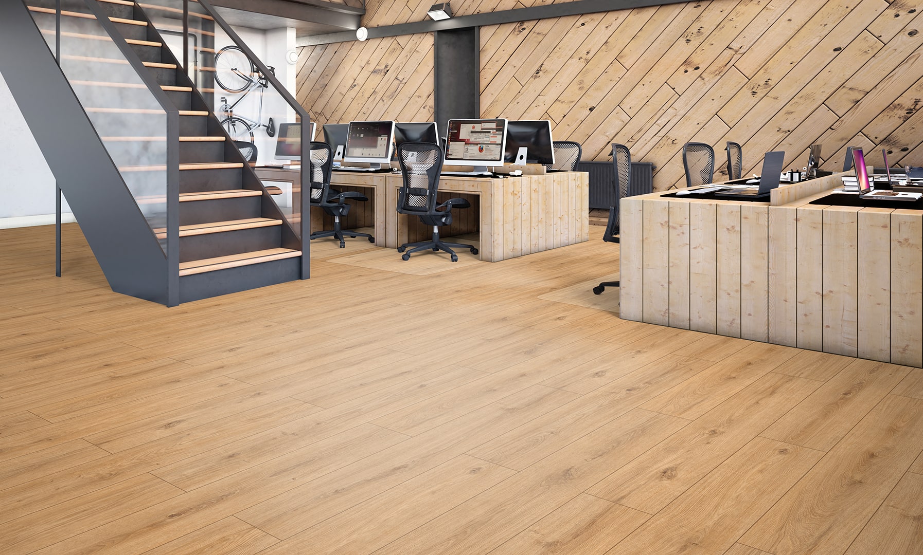 Vintage Matt Laquered Honey Oak Laminat Parke
